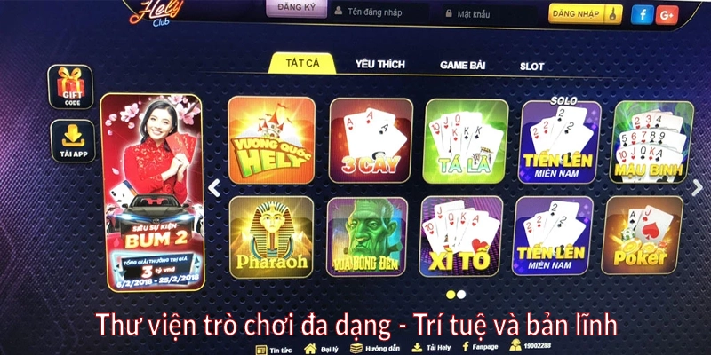 Thư viện trò chơi đa dạng - Trí tuệ và bản lĩnh